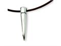 Chisel Stainelss Steel Italian Horn Pendant Necklace - 18 inches