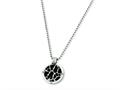 Chisel Titanium with Black Enamel and Diamond Necklace - 24 inches
