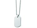 Chisel Tungsten Polished Dog Tag Necklace - 22 inches