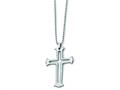 Chisel Tungsten Cross Necklace - 24 inches