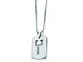Chisel Tungsten Dog Tag with Key Cut - 22 inches