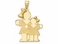 The Kids® Big Girl and Little Girl Engraveable Charm / Pendant