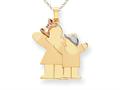 The Kids® Big Girl and Little Boy Engraveable Charm / Pendant