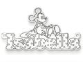 Personalized Disney Mickey Mouse Nameplate (up to 9 Letters) - Chain Included