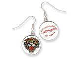 Ed Hardy Roaring Tiger Painted Earrings