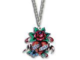 Ed Hardy Rose Eternal Love Painted Necklace
