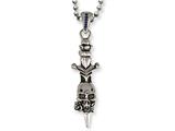 Stainless Steel Ed Hardy Skull Dagger Necklace