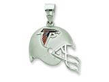 Sterling Silver Atlanta Falcons Enameled Helmet Charm