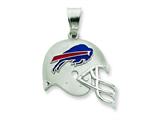 Sterling Silver Buffalo Bills Enameled Helmet Charm
