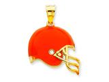 14K Cleveland Browns Enameled Helmet Charm