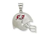 Sterling Silver Tampa Bay Buccaneers Enameled Helmet Charm