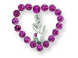 Playboy Fuchsia Crystal Heart Belly Ring