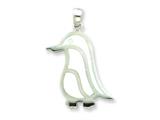 Sterling Silver Resin Penguin Pendant - Chain Included