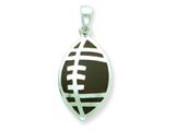 Sterling Silver Resin Football Pendant - Chain Included