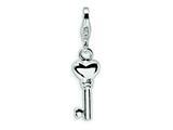 Amore LaVita™ Sterling Silver 3-D Enameled Key w/Lobster Clasp Charm for Charm Bracelet