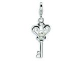Amore LaVita™ Sterling Silver Freshwater Cultured Pearl Key w/Lobster Clasp Charm for Charm Bracelet