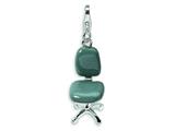 Amore LaVita™ Sterling Silver 3-D Enameled Office Chair w/Lobster Clasp Charm for Charm Bracelet
