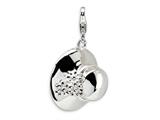 Amore LaVita™ Sterling Silver 3-D Enameled Hat w/Lobster Clasp Charm for Charm Bracelet