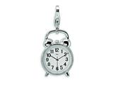 Amore LaVita™ Sterling Silver 3-D Alarm Clock w/Lobster Clasp Charm for Charm Bracelet