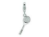 Amore LaVita™ Sterling Silver Racquet Ball Racket w/Lobster Clasp Charm for Charm Bracelet