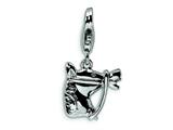 Amore LaVita™ Sterling Silver Horsehead w/Lobster Clasp Charm for Charm Bracelet