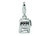 Amore LaVita™ Sterling Silver Polished Slot Machine w/Lobster Clasp Charm for Charm Bracelet