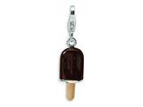 Amore LaVita™ Sterling Silver 3-D Enameled Fudge Bar w/Lobster Clasp Charm for Charm Bracelet