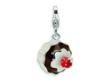 Amore LaVita™ Sterling Silver 3-D Enameled Dessert w/Lobster Clasp Charm for Charm Bracelet