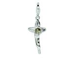 Amore LaVita™ Sterling Silver Polished Flower w/Lobster Clasp Charm for Charm Bracelet