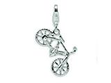 Amore LaVita™ Sterling Silver Polished Bicycle w/Lobster Clasp Charm for Charm Bracelet