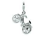 Amore LaVita™ Sterling Silver 3-D Enameled Bicycle w/Lobster Clasp Charm (Moveable) for Charm Bracelet