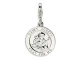 Amore LaVita™ Sterling Silver Saint Joseph Medal w/Lobster Clasp Charm for Charm Bracelet
