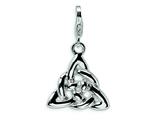Amore LaVita™ Sterling Silver Trinity Knot w/Lobster Clasp Charm for Charm Bracelet