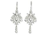 Cheryl M™ Sterling Silver CZ Chandelier French Wire Earrings