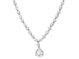 Cheryl M™ Sterling Silver Pear CZ 17in Necklace