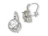 Cheryl M™ Sterling Silver CZ French Wire Earrings