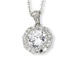 Cheryl M™ Sterling Silver CZ 18in Necklace