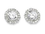 Cheryl M™ Sterling Silver CZ Post Earrings