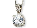 Cheryl M™ Sterling Silver CZ 18in Necklace