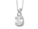 Cheryl M™ Sterling Silver CZ 18in Necklace