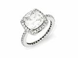 Cheryl M™ Sterling Silver Rose-cut CZ Square Ring