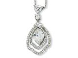 Cheryl M™ Sterling Silver Marquise CZ 18in Necklace