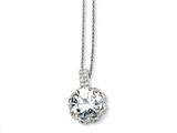 Cheryl M™ Sterling Silver Round CZ 18in Necklace