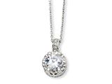 Cheryl M™ Sterling Silver 100-facet CZ 18in Necklace