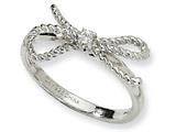 Cheryl M™ Sterling Silver Fancy Bow CZ Ring