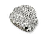 Cheryl M™ Sterling Silver CZ Buckle Ring
