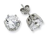 Cheryl M™ Sterling Silver 8mm CZ Stud Earrings