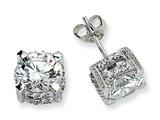 Cheryl M™ Sterling Silver 8mm CZ Stud Earrings