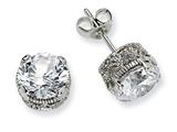 Cheryl M™ Sterling Silver 8mm CZ Stud Earrings