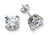 Cheryl M™ Sterling Silver 8mm CZ Stud Earrings